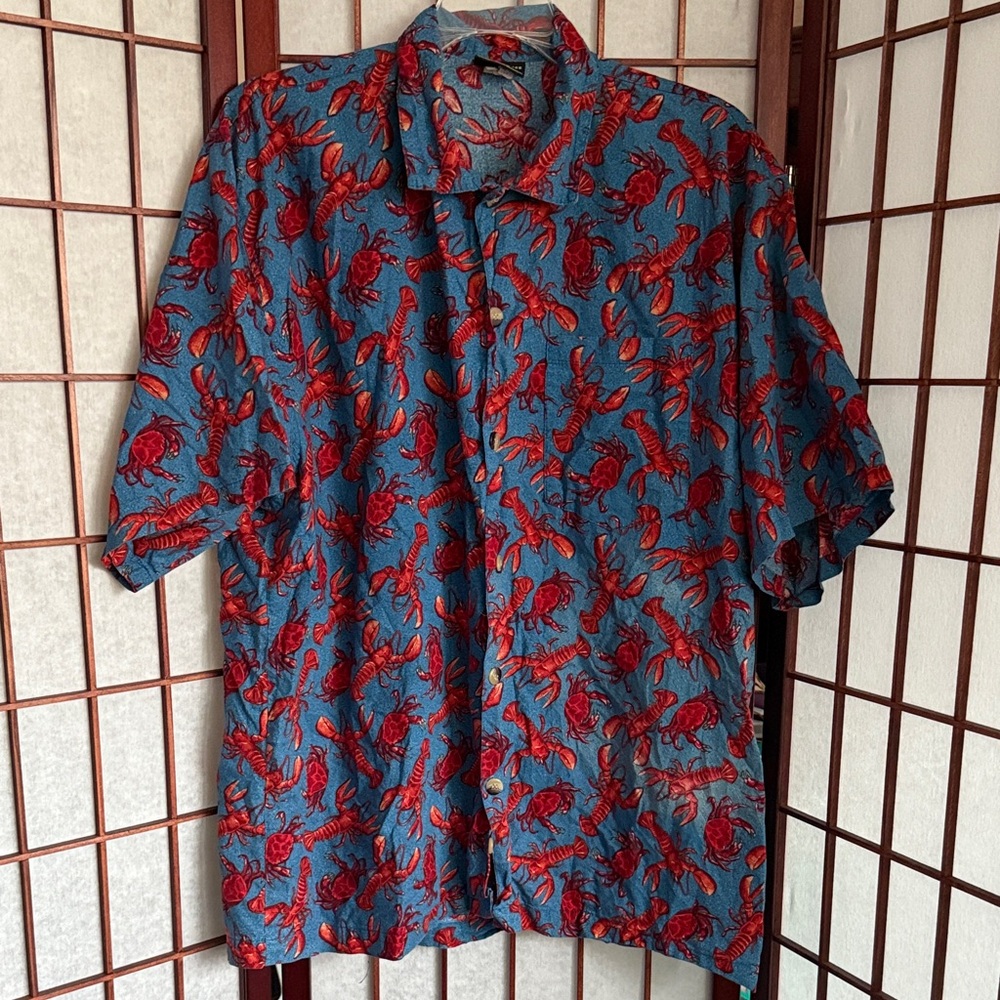 Vintage Toucan Dance by Fast Lane Clothing Co Lobster Shirt, Size L